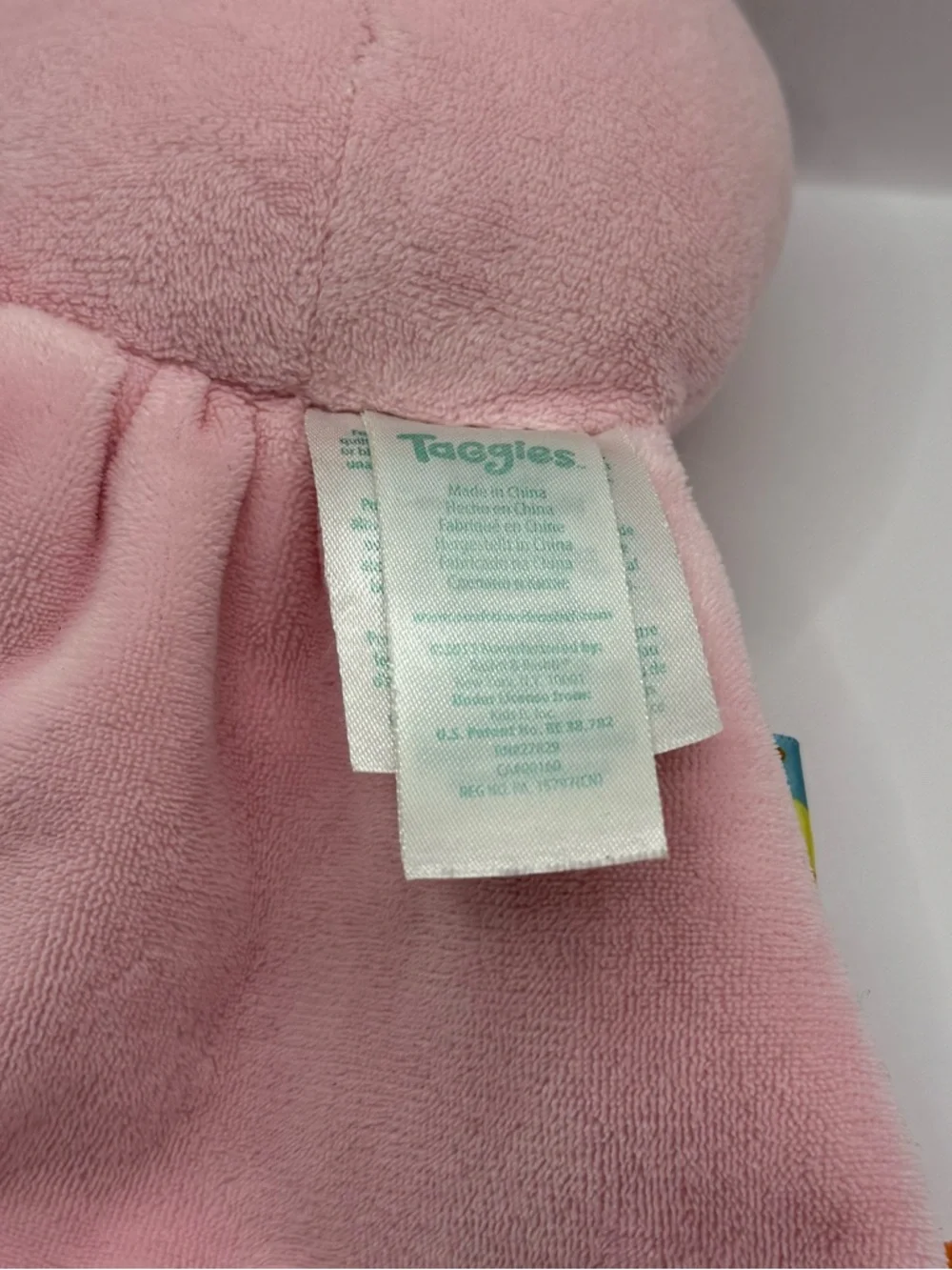 TAGGIES Pink Bunny Security Blanket Lovey